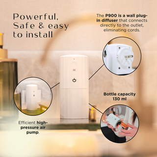 B1200 Smart + P900 Plug-in White Scent Diffuser +  Peace Fragrance Oil Inspired by Dream On | Westing Hotels (4 Fl oz))
